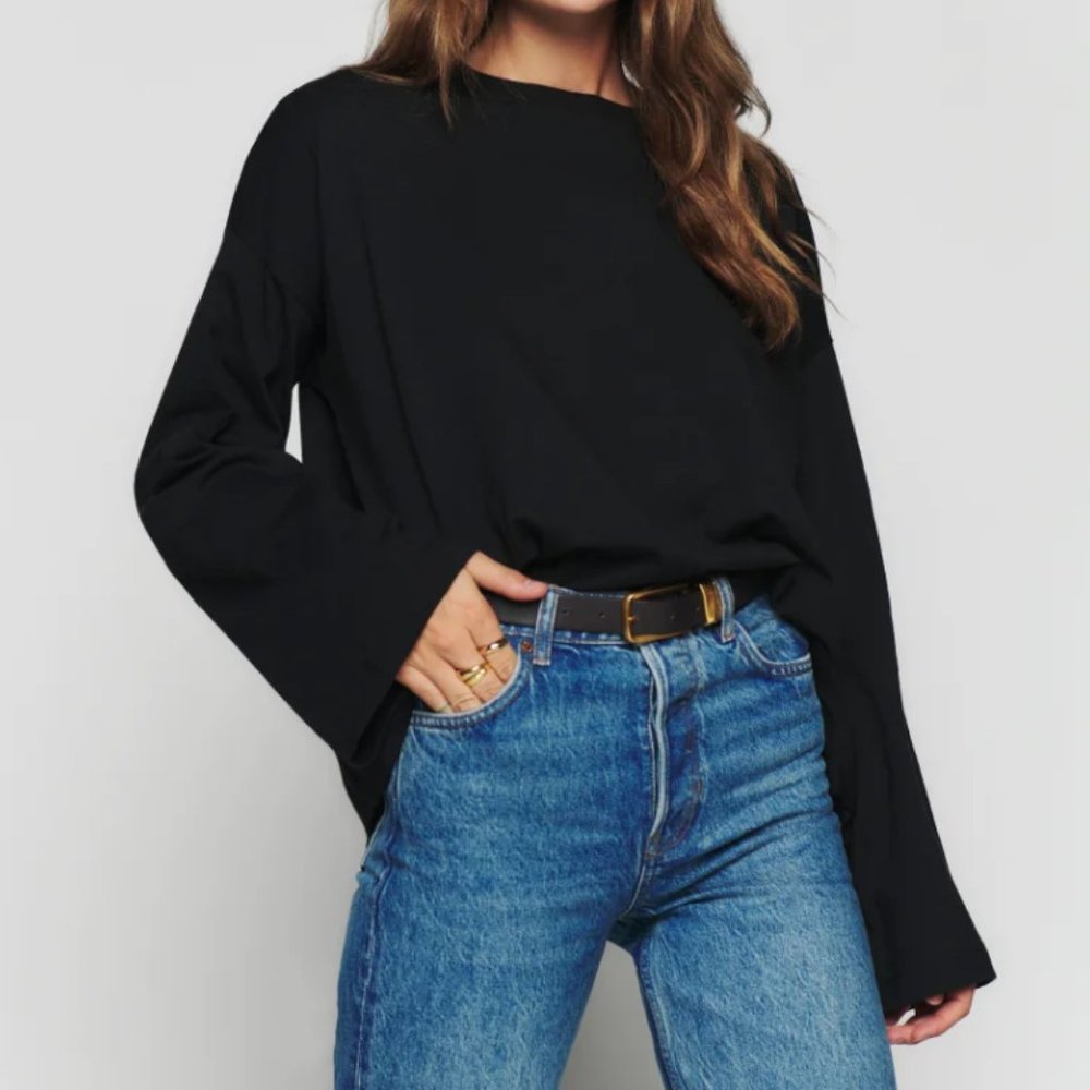 REFORMATION oversized long sleeve tee